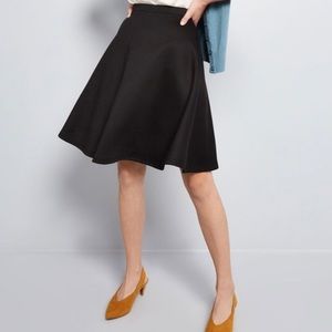 ModCloth Accompanist Black Skirt